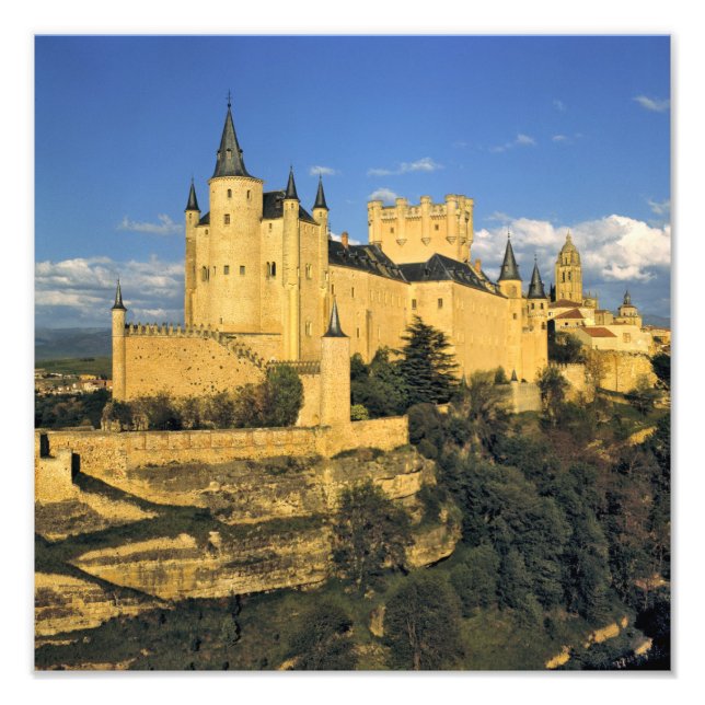 Impression Photo Europe, Espagne, Ségovie. L'imposant Alcazar, (Devant)