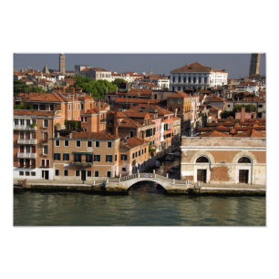 Impression Photo Europe, Italie, Venise. Vues sur le canal. UNESCO