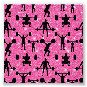 Impression Photo Exercice de musculation Sport Parties scintillant