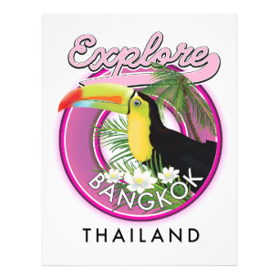 Impression Photo explorer Bangkok indonésie logo de voyage