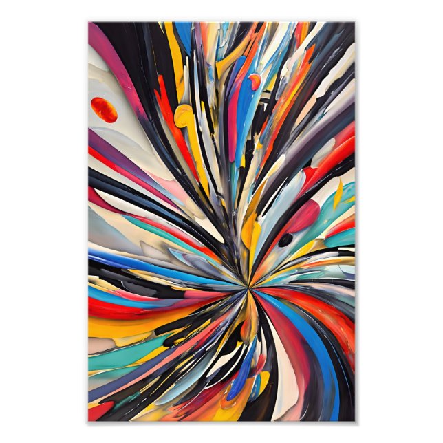 Impression Photo Explosion Abstraite vive Art moderne (Devant)
