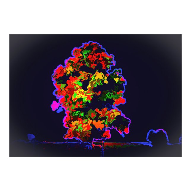 Impression Photo Explosion d'arbre néon (Devant)