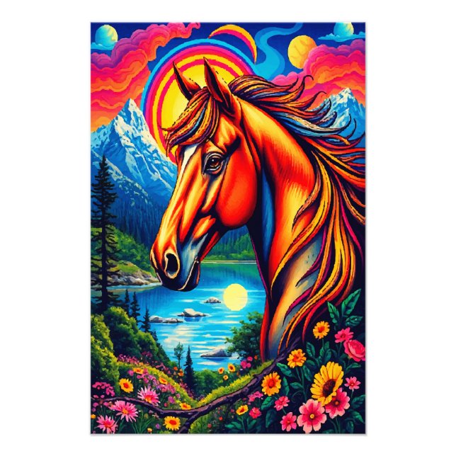 Impression Photo Expressions artistiques de chevaux (Devant)