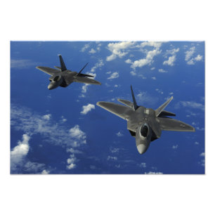 Impression Photo F-22 Raptors de l'US Air Force en vol près de Guam