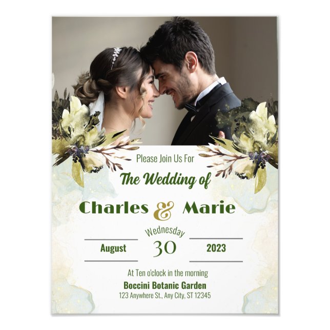 Impression Photo Faire-part de mariage Personnaliser la conception (Devant)