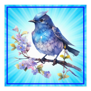 Impression Photo Fairy Bird Flowers aquarelle Clipart-73611