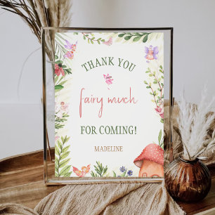 Impression Photo Fairy Enchanted Forest 1er Anniversaire Merci