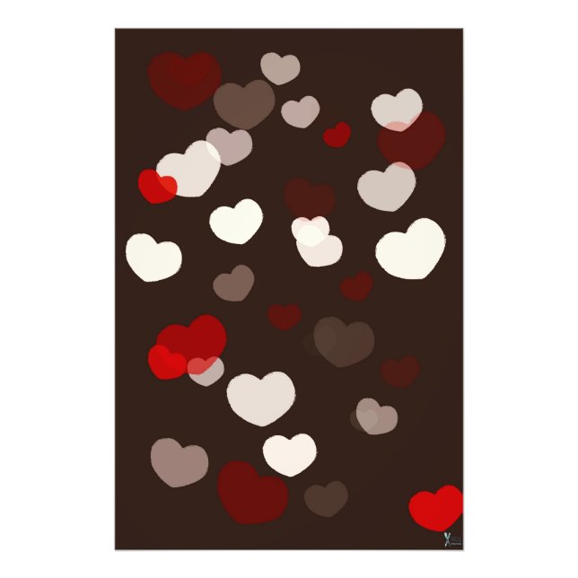 IMPRESSION PHOTO FALLING HEARTS (Devant)