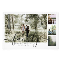 Famille de collage de photos et de textes personna