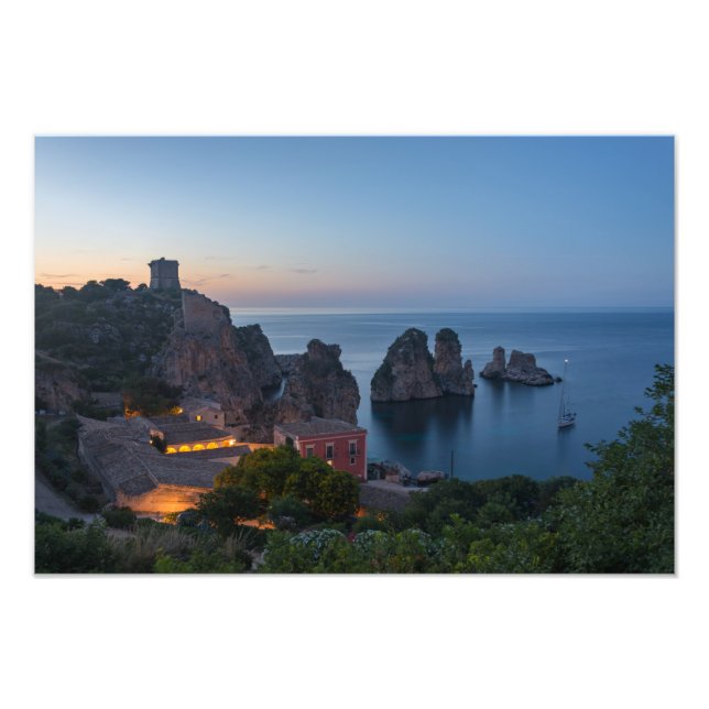 Impression Photo Faraglioni et Tonnara à Scopello, Sicile (Devant)