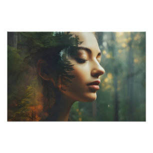 Impression Photo Femme art double exposition