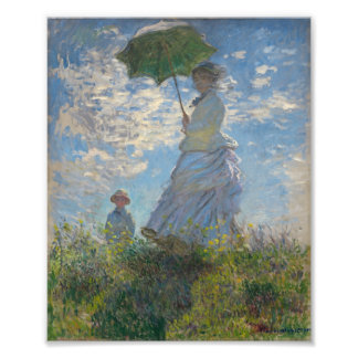 Impression Photo Femme avec parasol - Madame Monet et son fils