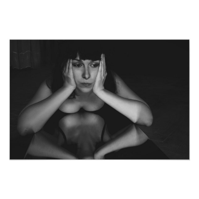 Impression Photo Femme et miroir (Devant)