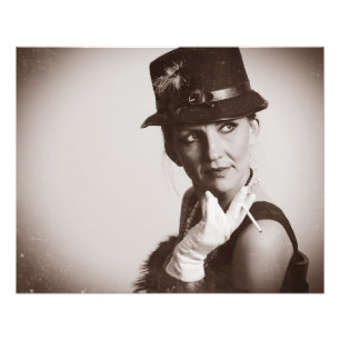 Impression Photo femme rétro vintage