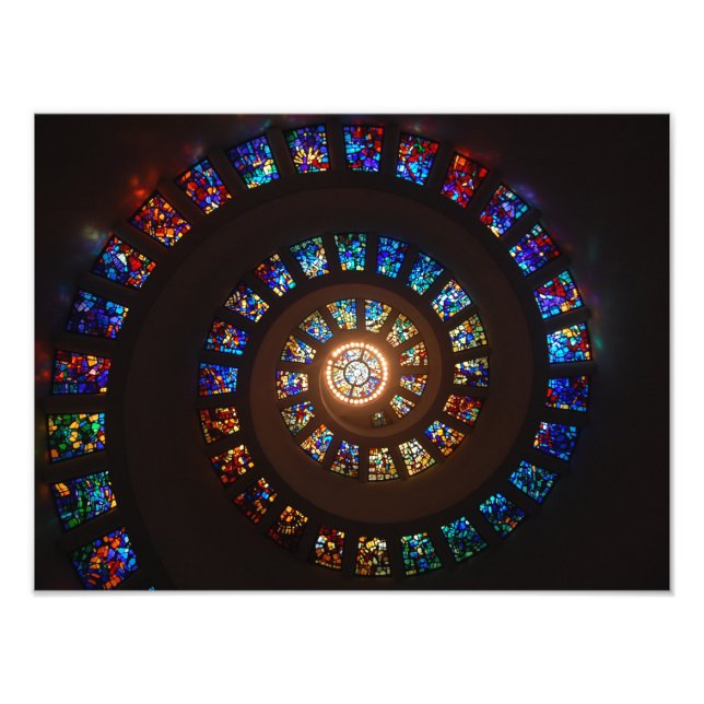 Impression Photo Fenêtre spirale en verre tendu (Devant)