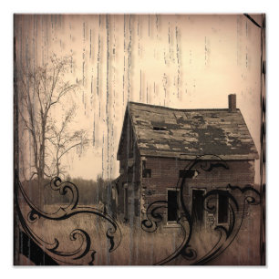 Impression Photo ferme rustique de l'ouest mariage