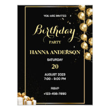 Fête d'anniversaire personnalisez l'invitation