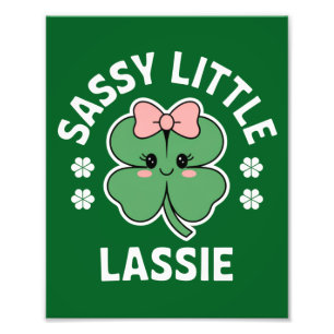Impression Photo Fête de la Saint-Patrick Petite Fille Sassy Enfant