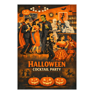 Impression Photo Fête de martini Halloween Moderne du Milieu du Siè