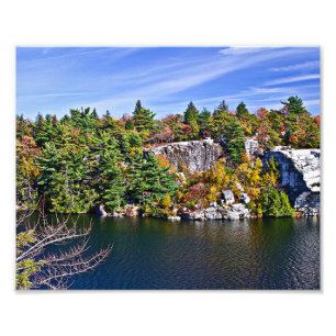 Impression Photo Feuillage d'automne autour de lac Minnewaska