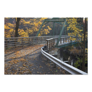 Impression Photo Feuillage d'automne et un pont sur les Millers