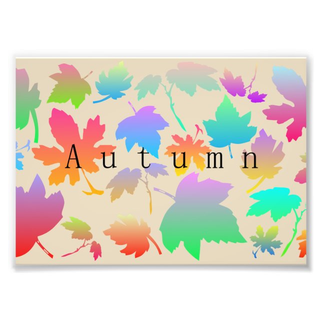 Impression Photo Feuilles d'automne colorées (Devant)