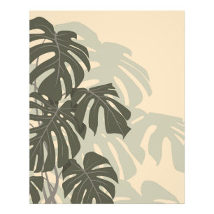 Impression Photo Feuilles Monstera (vert et sable)