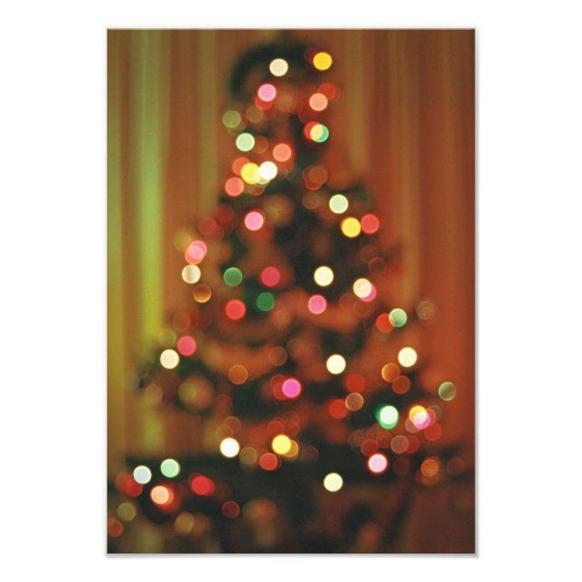 Impression Photo Feux de Noël floues (Devant)