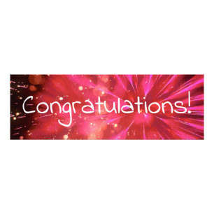 Impression Photo feux roses chauds félicitations