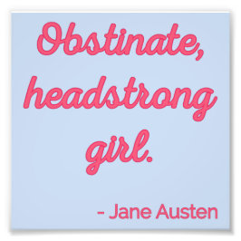 Impression Photo Fierté et préjugés Citation II - Style mignon