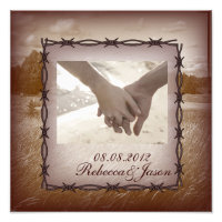 fil barbelé mariage campagnard occidental