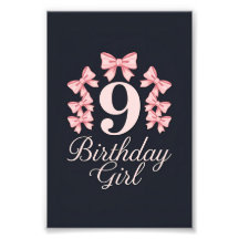 Fille d'anniversaire de 9 ans