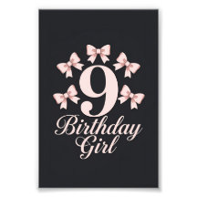 Fille d'anniversaire de 9 ans