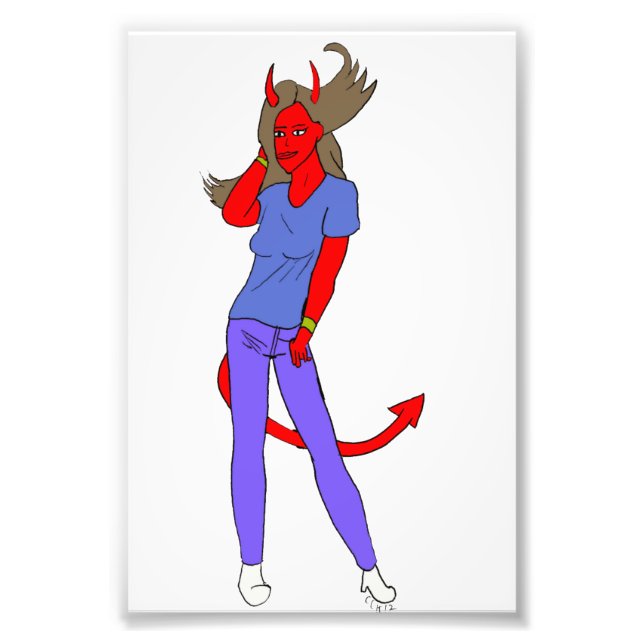 Impression Photo fille diable (Devant)