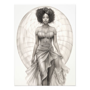 Impression Photo Fille exotique sur un canapé