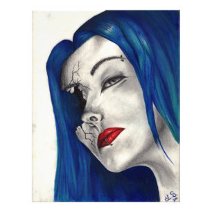 Impression Photo Fille gothique de fantaisie horrifique magnifiquem