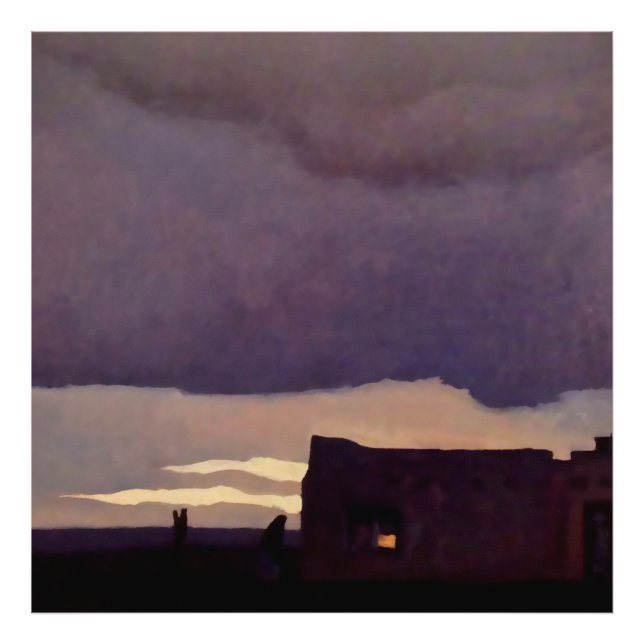 Impression Photo "Fin après-midi" Western Art de Maynard Dixon (Devant)