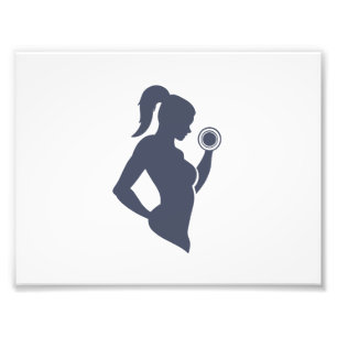Impression Photo Fitness-girl levant la cloche