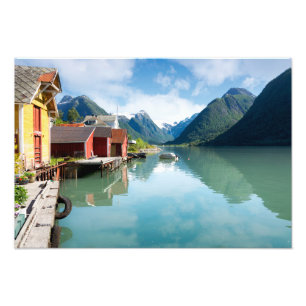 Impression Photo Fjaerpayfjord paysage de fjord en Norvège