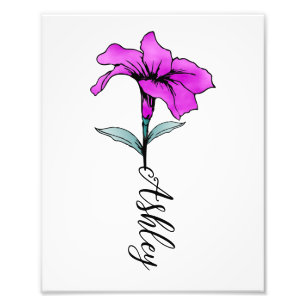 Impression Photo Fleur Lit Rose Personnalisée