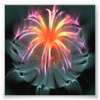 Impression Photo Fleur optique fibre (carré)