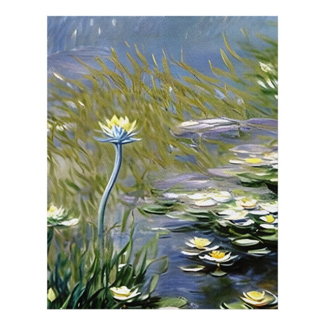 Impression Photo Fleurs d'Agapanthus luxuriantes à Giverny (Devant)