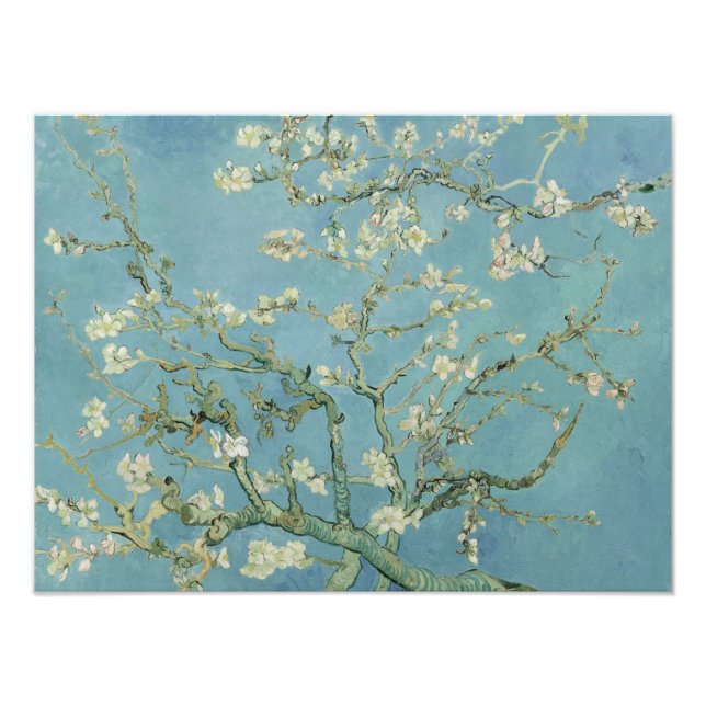 Impression Photo Fleurs d'amandes par Vincent Van Gogh Art (Devant)