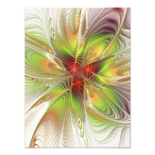 Impression Photo Fleurs imaginaires fractales douces et tendres