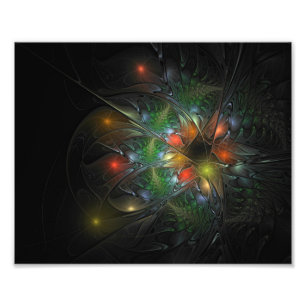 Impression Photo Fleurs imaginaires fractales douces et tendres