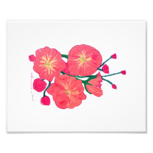 Impression Photo Fleurs rouges peintes