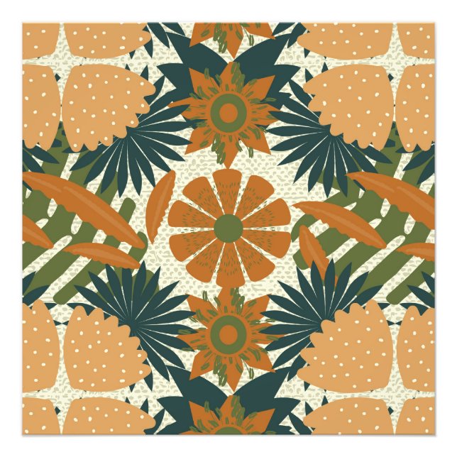 Impression Photo Fleurs tropicales de la forêt tropicale (Devant)