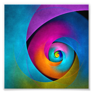 Impression Photo Floral moderne Art Abstrait rose Bleu Motif #17
