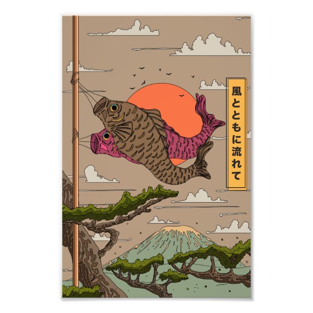 Impression Photo Flux avec le Vent Koinobori (Devant)