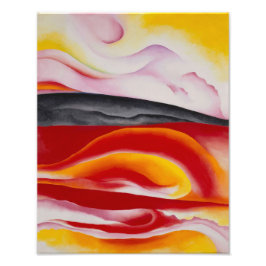 Impression Photo Flux rouge, jaune et noir | Georgia O'Keeffe |